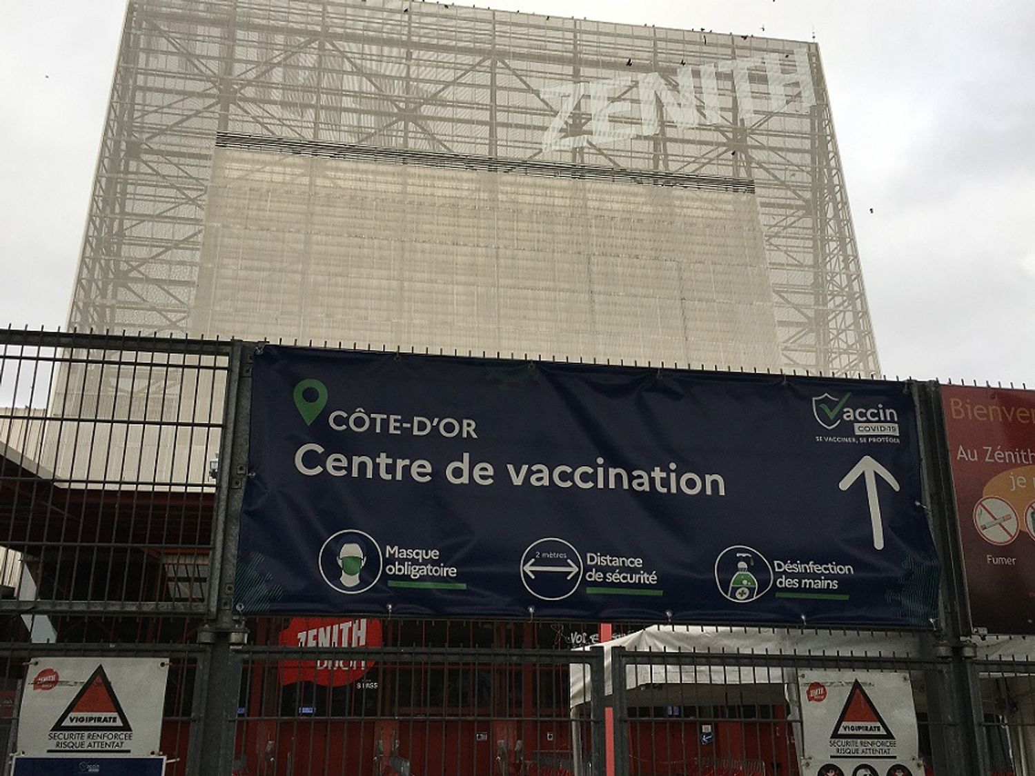 Fermeture en septembre du vaccinodrome du Zénith de Dijon